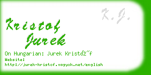 kristof jurek business card